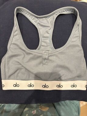 ALO Yoga Ribbed Racerback Sports Bra